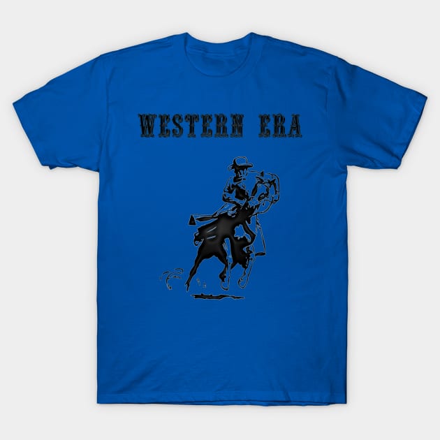 Western Era - Cowboy on Horseback 1 T-Shirt by The Black Panther